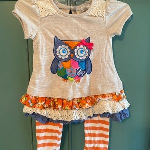 Owl ruffle outfit